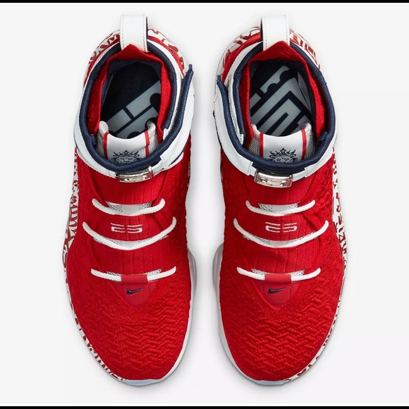 Nike Men's Lebron 17 XVII Graffiti Red CT6047 600 - Picture 4 of 8